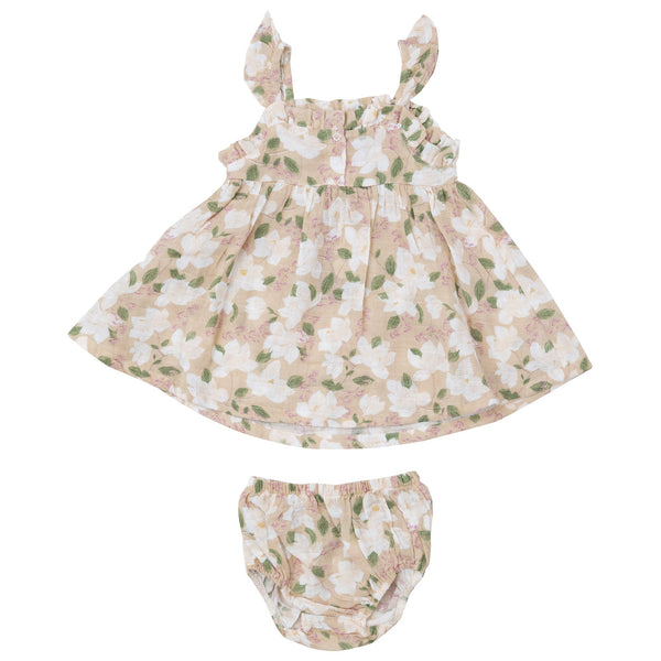 Paperbag Ruffle Sundress - Magnolias