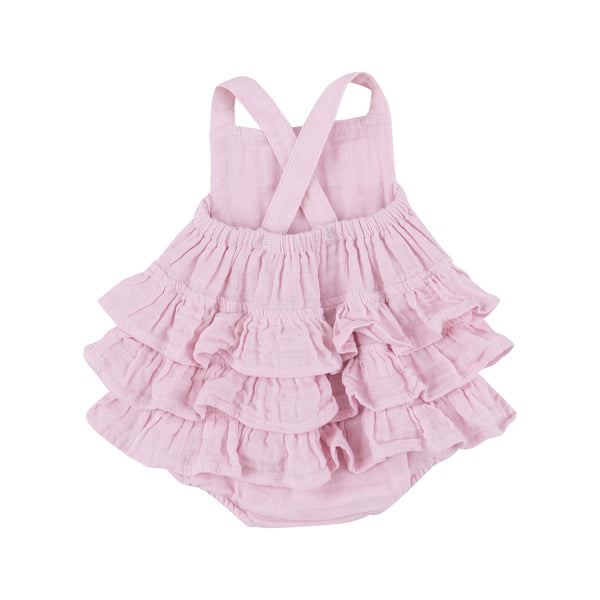 Ruffle Sunsuit - Ballet Solid Muslin