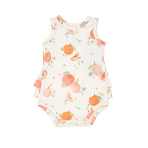 Ruffle Tank Bubble - Spring Peaches