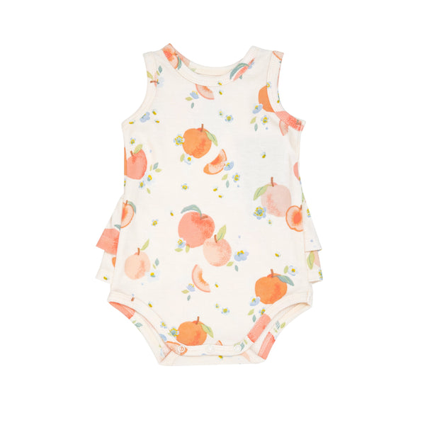 Ruffle Tank Bubble - Spring Peaches