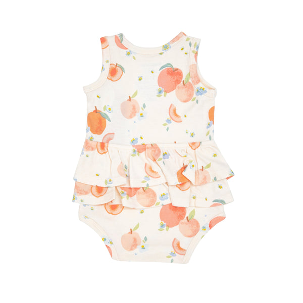 Ruffle Tank Bubble - Spring Peaches