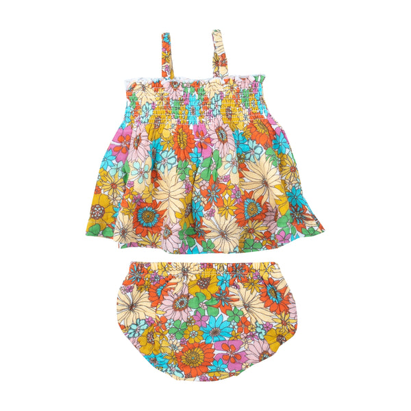 Smocked Top  & Bloomer - Vintage Dream Floral