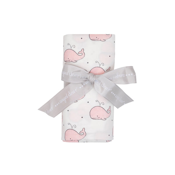 Swaddle Blanket - Bubbly Whale Pink