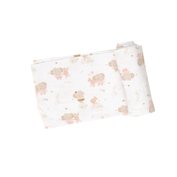 Swaddle Blanket - Elephant + Bunny Ballerinas