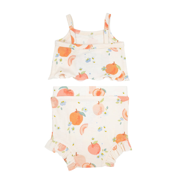 Tank Top & High Waisted Short - Spring Peaches