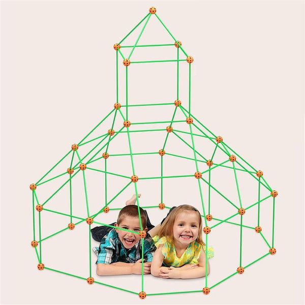 Tiny Land® Creative Fort Building Kit with 130 pcs