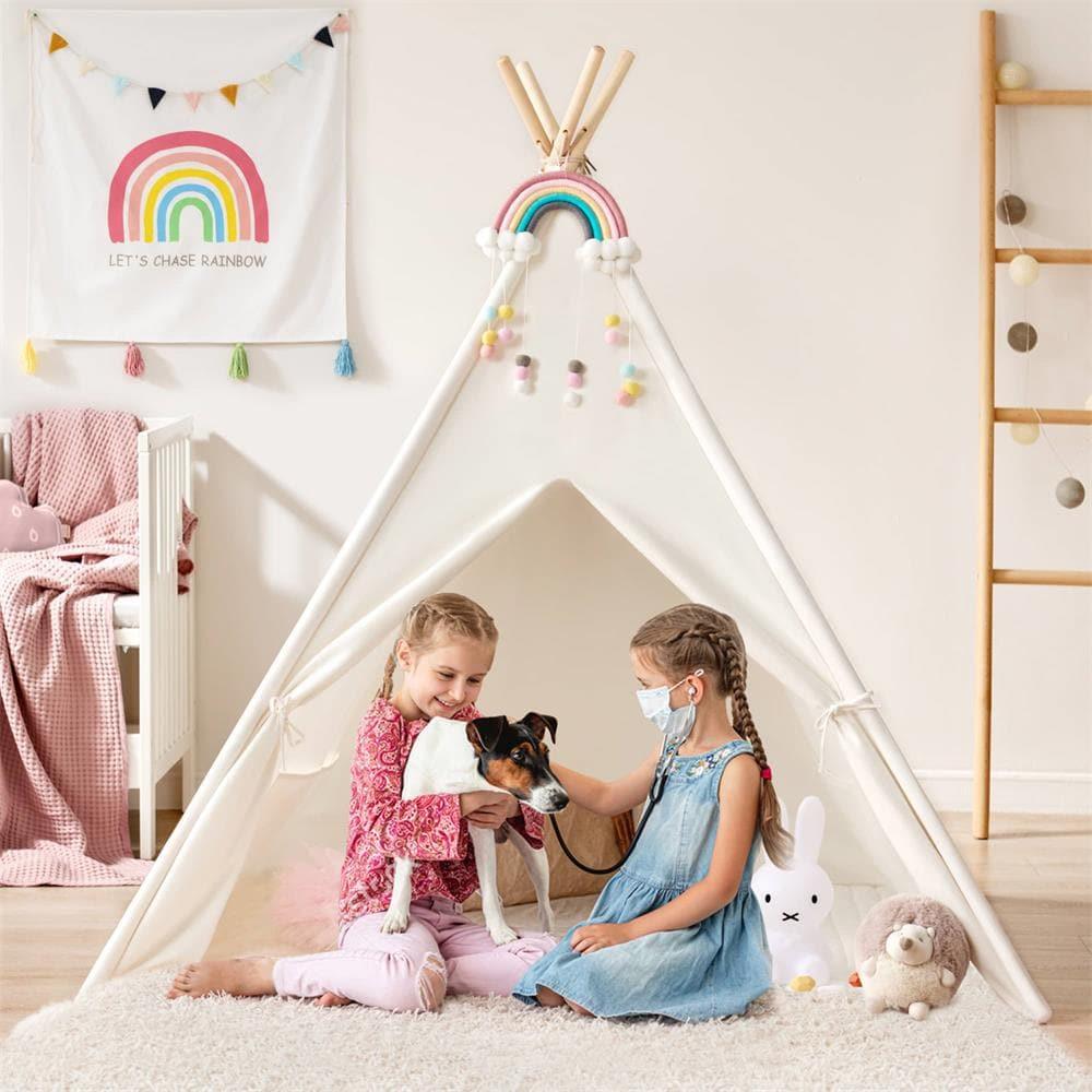 play tent teepee Tiny Land Kids Teepee Tent Children Play Tent with Mat & Carry Case
