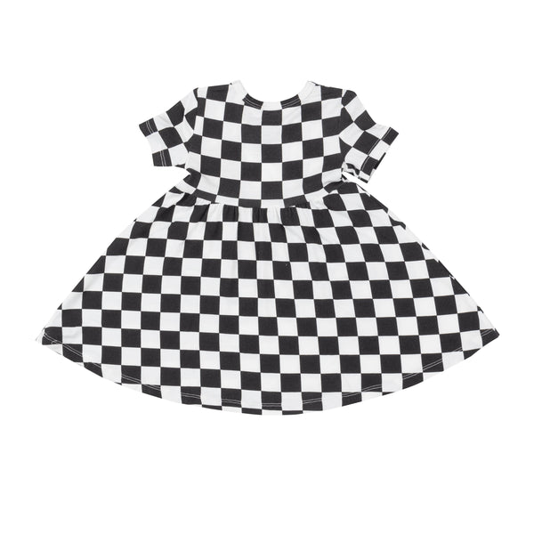 Twirly S/S Dress - Checkerboard