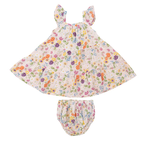 Twirly Sundress & Diaper Cover - Cheery Mix Floral