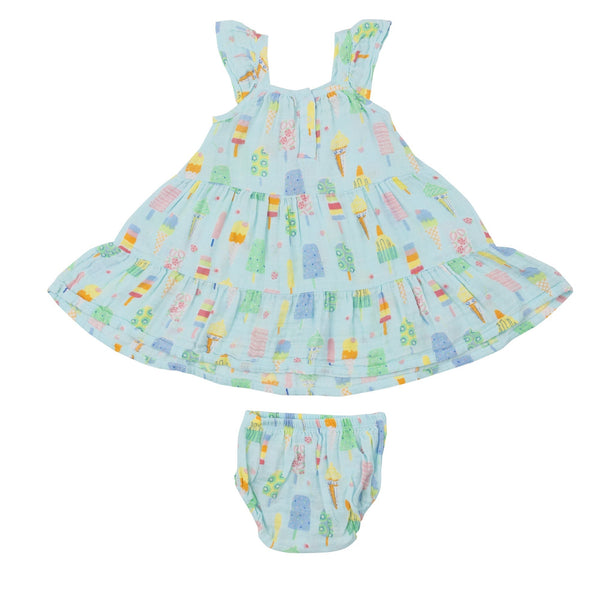 Twirly Sundress & Diaper Cover - Fruit Dream Popsicles