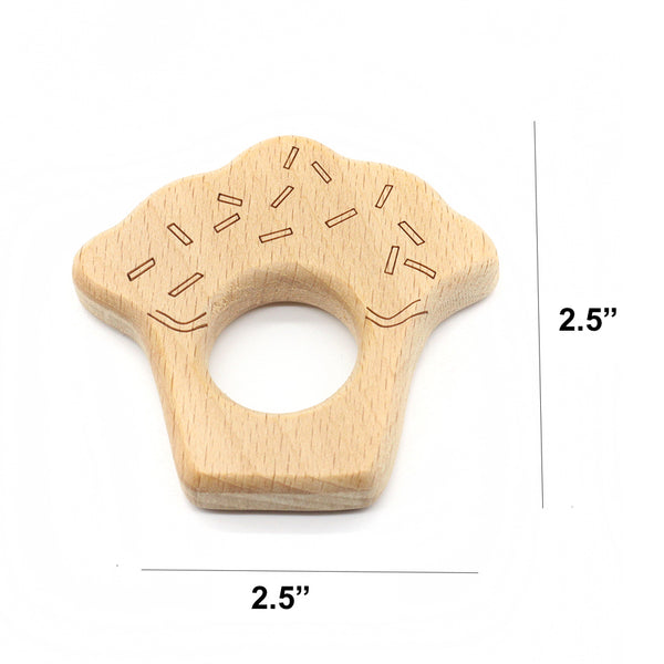Wooden Toy & Teether - Cupcake