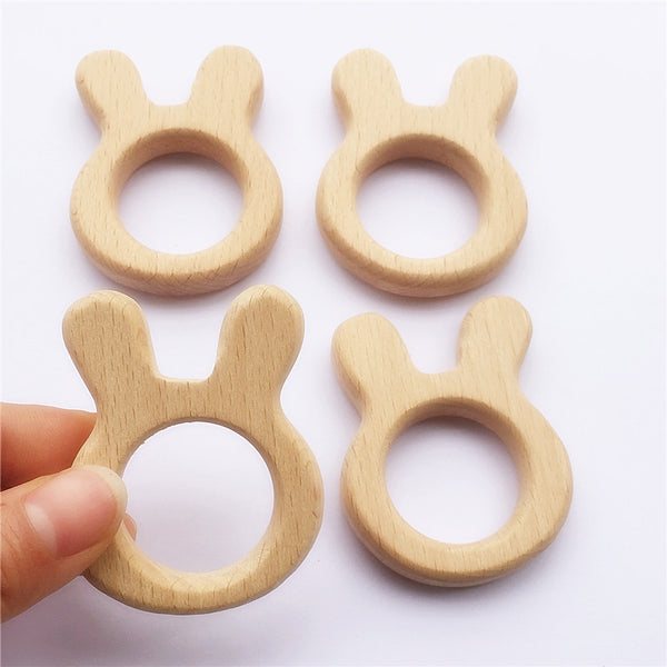 Wooden Toy & Teether - Bunny