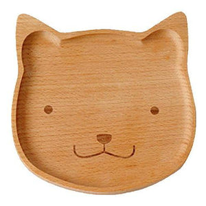 Wooden Snack Plate - Kitty