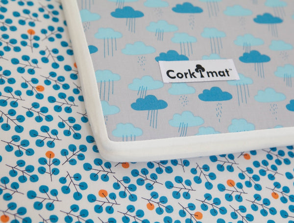 CorkiMat™ Individual Tile - Cloudy Days | Blue