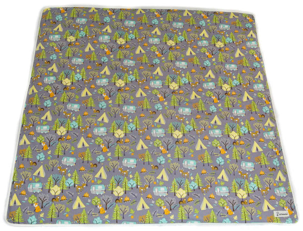[CLEARANCE] Organic Cotton Play Mat with a removable cover - Forest Friends