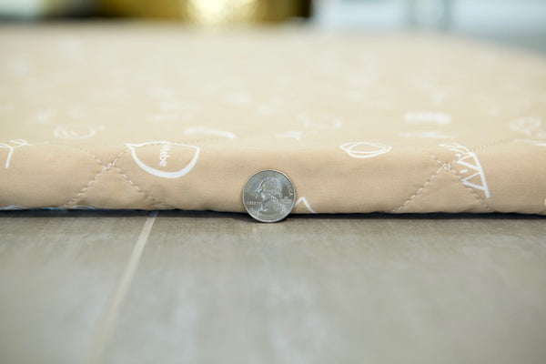 Organic Cotton Play Mat with a removable cover - Love Hazelnut