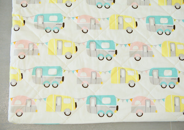 [CLEARANCE] Organic Cotton Play Mat with a removable cover - Campers