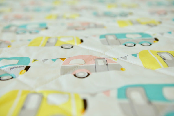 [CLEARANCE] Organic Cotton Play Mat with a removable cover - Campers