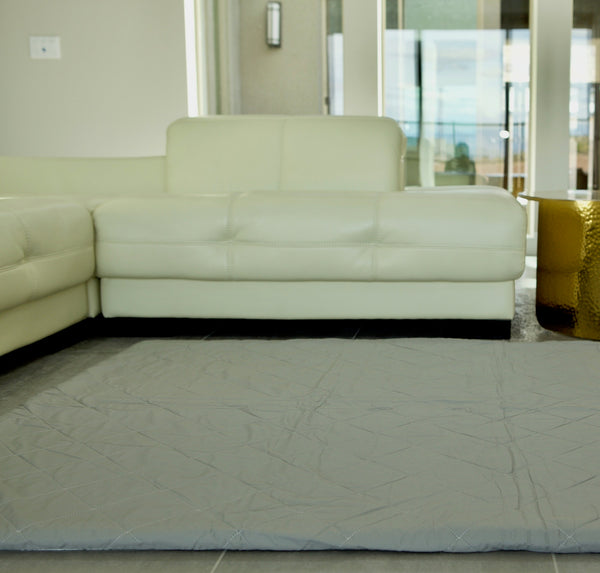 [CLEARANCE] Organic Cotton Play Mat with a removable cover - Solid Gray