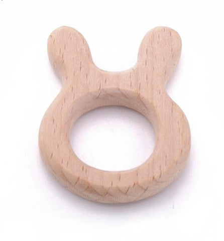 Wooden Toy & Teether - Bunny