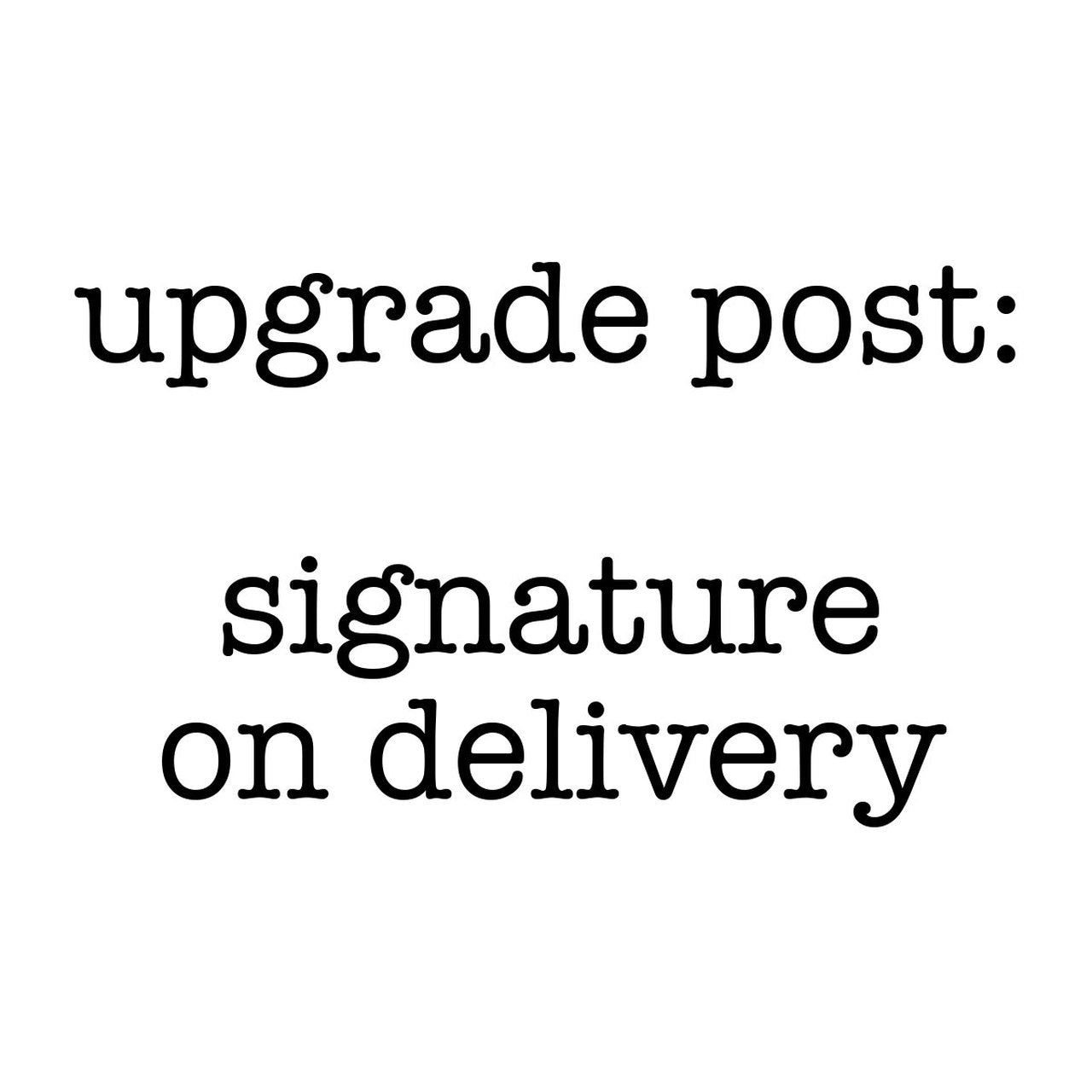 Delivery Signature